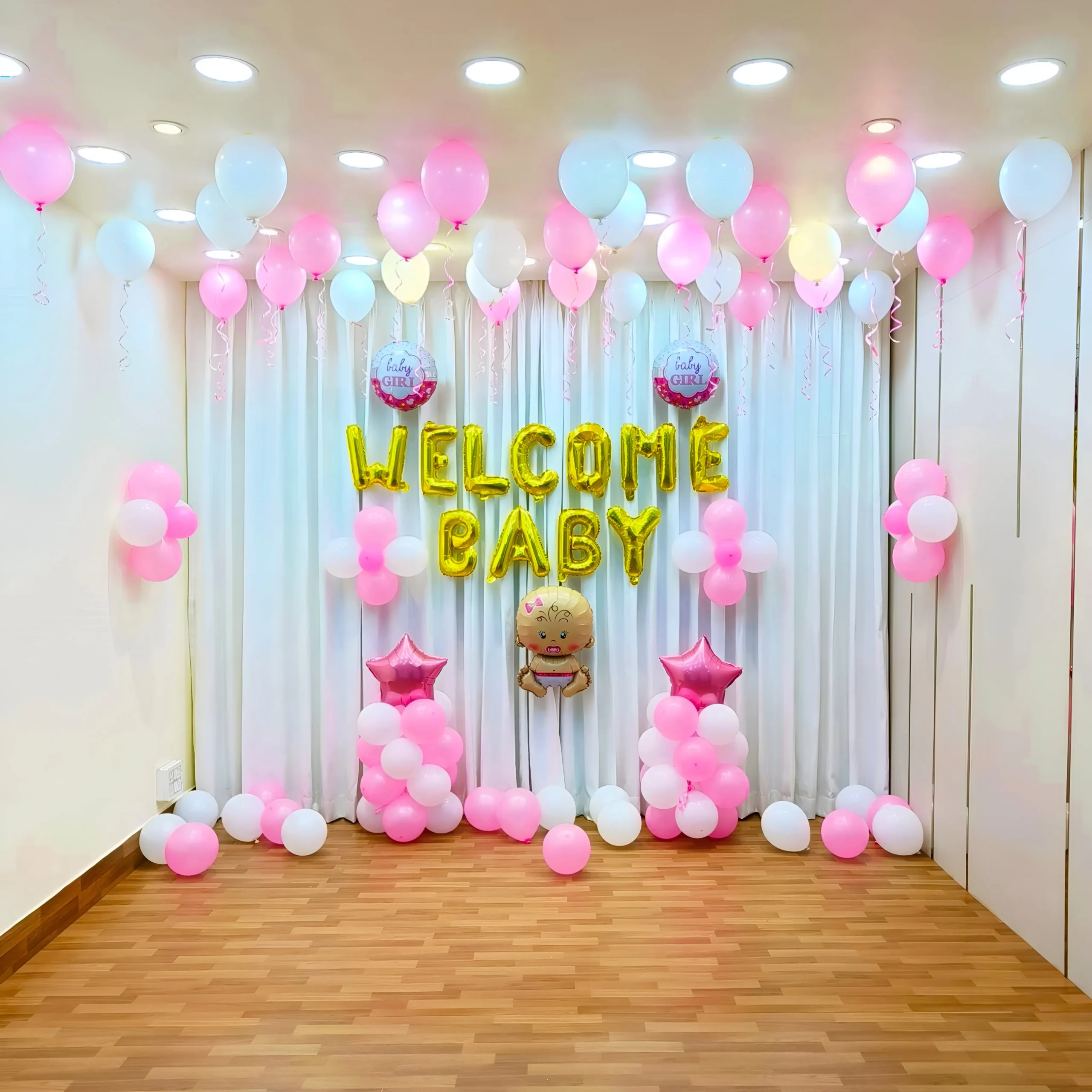 Welcome Baby Girl Hall Decoration