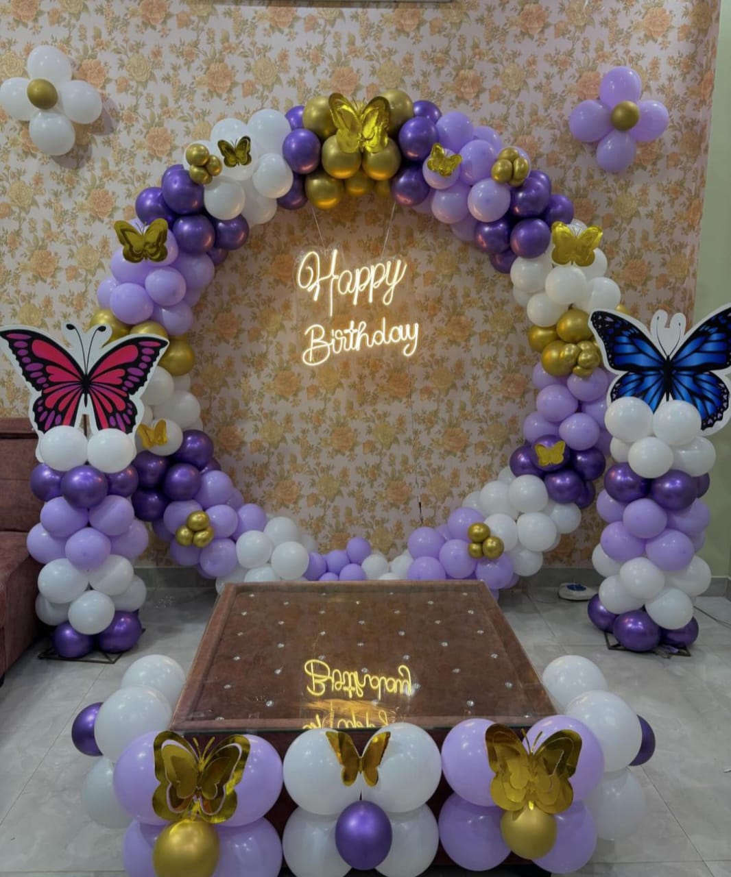 🦋 Butterfly-Themed Birthday Ring Decor