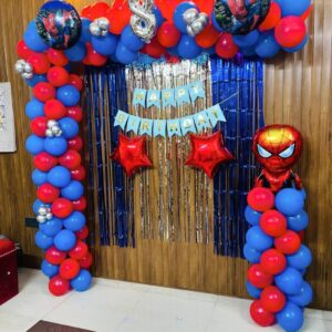 Spiderman Theme-Balloon Arch Setup