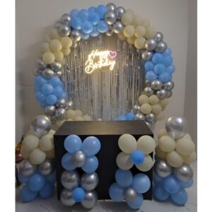 Elegant Ring Birthday Balloon Decor Setup