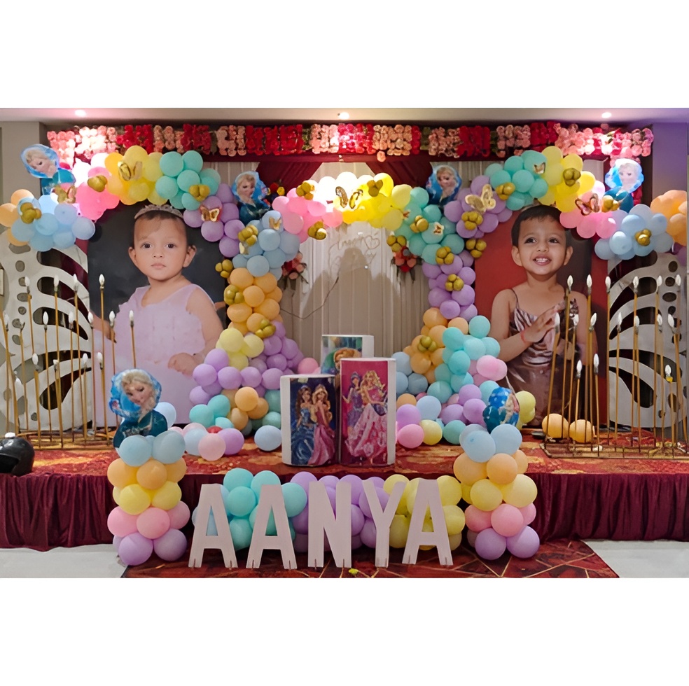 Kids Theme Birthday Stage Decoration Setup