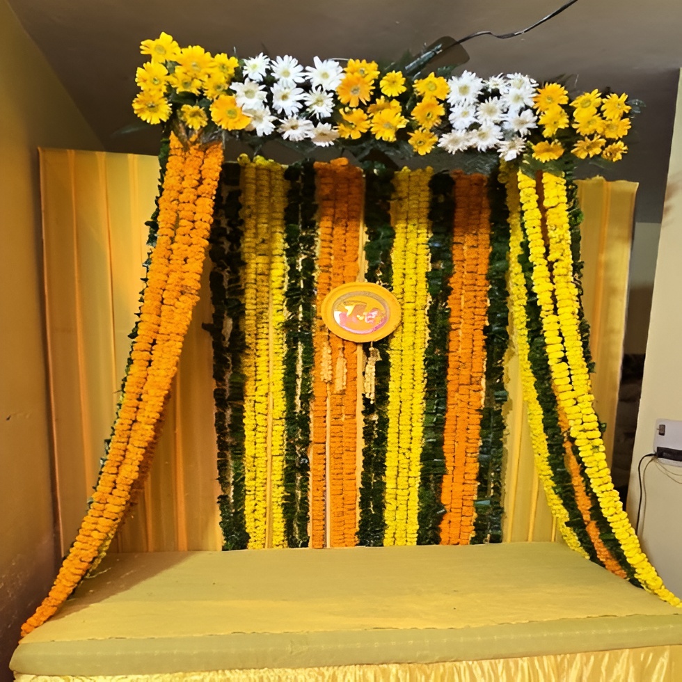 Marigold💛Haldi Stage Decor