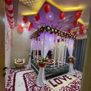 ❤️ Romantic Love Theme Room & Bed Decoration